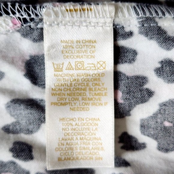 Kate Spade NY Black Pink Leopard Print Pajama Top Cotton - Picture 5 of 7